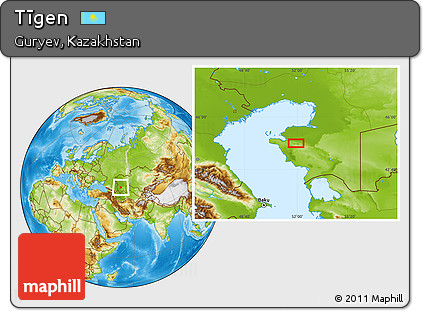 Physical Location Map of Tīgen