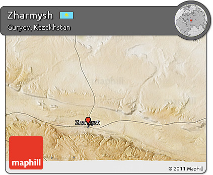 Satellite 3D Map of Zharmysh