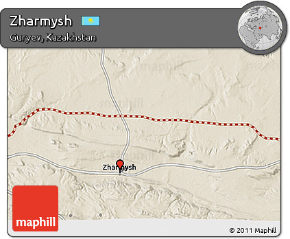 Shaded Relief 3D Map of Zharmysh