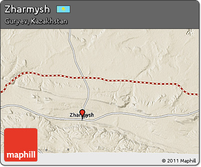 Shaded Relief 3D Map of Zharmysh