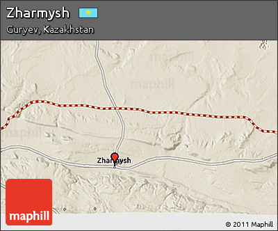 Shaded Relief 3D Map of Zharmysh