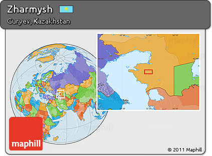 Political Location Map of Zharmysh