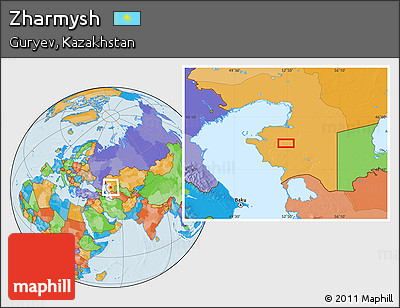 Political Location Map of Zharmysh