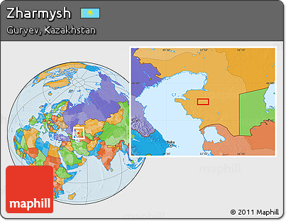 Political Location Map of Zharmysh