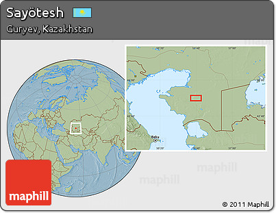 Savanna Style Location Map of Sayötesh, hill shading