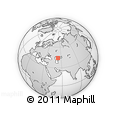 Outline Map of the Area around 44° 19' 14" N, 53° 37' 30" E, rectangular outline