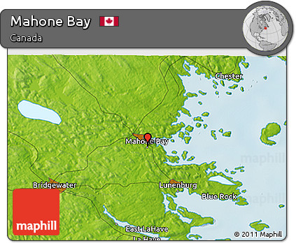 Physical 3D Map of Mahone Bay
