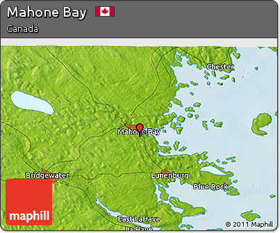 Physical 3D Map of Mahone Bay