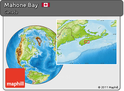 Physical Location Map of Mahone Bay