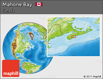 Physical Location Map of Mahone Bay