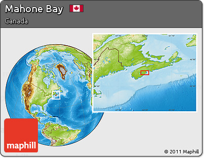Physical Location Map of Mahone Bay