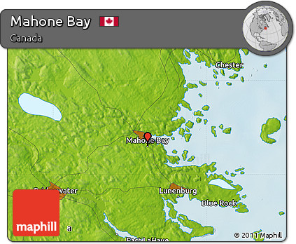 Physical Map of Mahone Bay