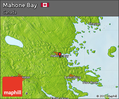 Physical Map of Mahone Bay