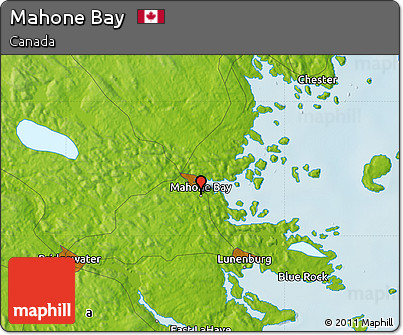 Physical Map of Mahone Bay