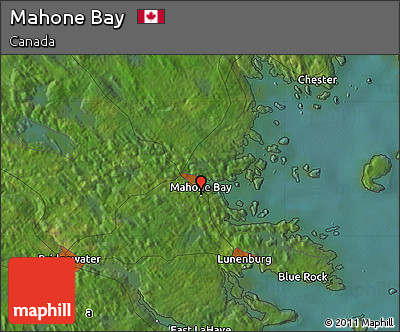 Satellite Map of Mahone Bay