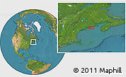 Satellite Location Map of Sealand