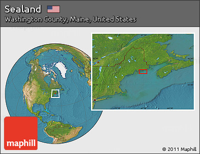 Satellite Location Map of Sealand