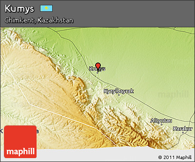 Physical 3D Map of Kumys