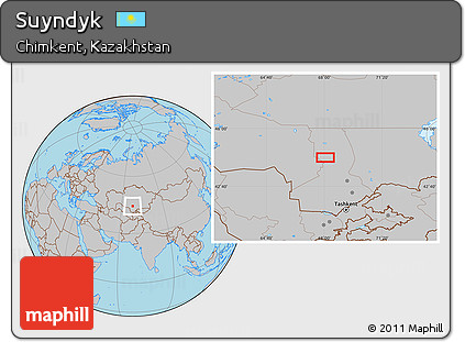 Gray Location Map of Suyndyk