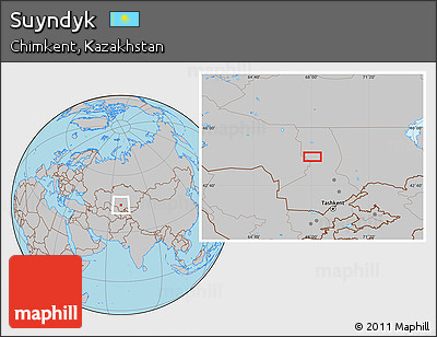 Gray Location Map of Suyndyk
