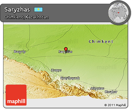 Physical Panoramic Map of Saryzhas