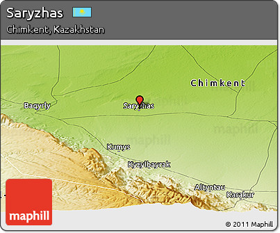 Physical Panoramic Map of Saryzhas