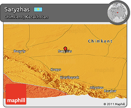 Political Panoramic Map of Saryzhas