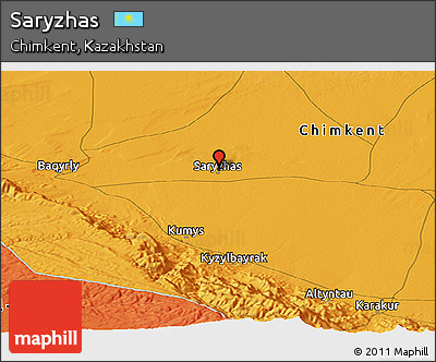 Political Panoramic Map of Saryzhas