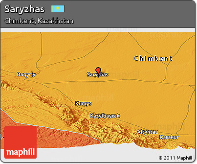 Political Panoramic Map of Saryzhas