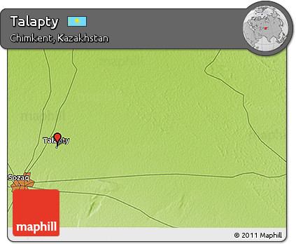 Physical 3D Map of Talapty