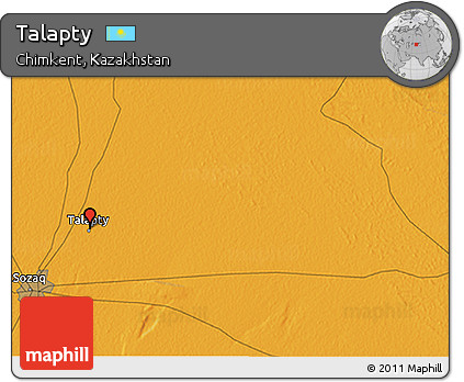 Political 3D Map of Talapty