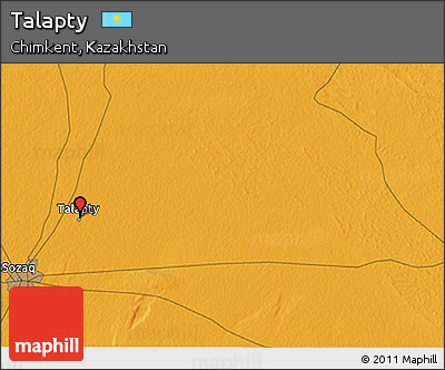 Political 3D Map of Talapty