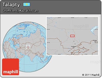 Gray Location Map of Talapty