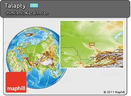 Physical Location Map of Talapty