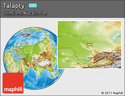 Physical Location Map of Talapty