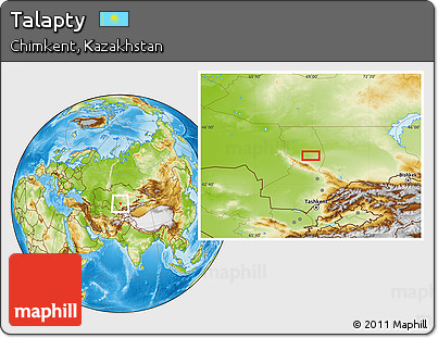 Physical Location Map of Talapty