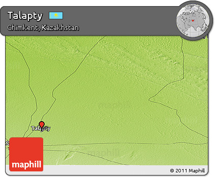 Physical Panoramic Map of Talapty