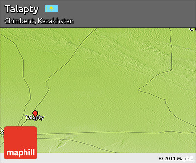 Physical Panoramic Map of Talapty