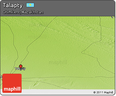 Physical Panoramic Map of Talapty