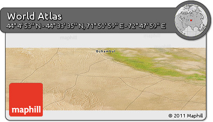 Satellite Panoramic Map of the Area around 44° 19' 14" N, 72° 19' 29" E