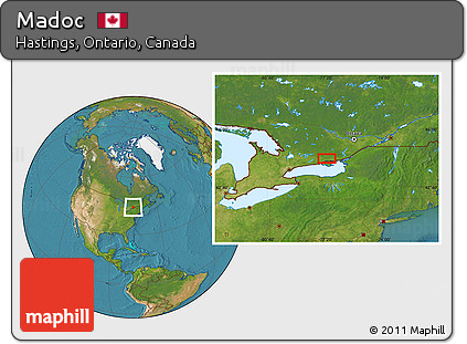 Satellite Location Map of Madoc