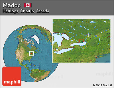 Satellite Location Map of Madoc