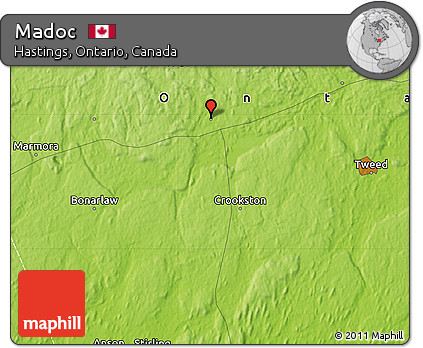 Physical Map of Madoc