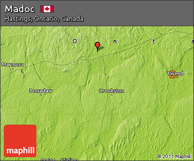 Physical Map of Madoc