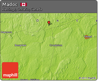 Physical Map of Madoc