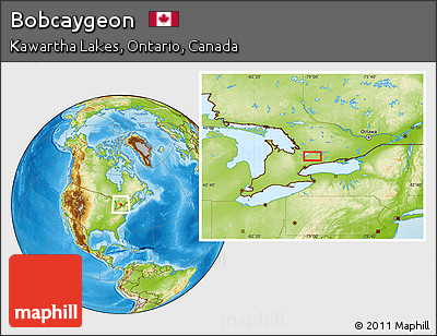 Physical Location Map of Bobcaygeon