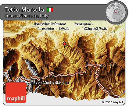 Physical 3D Map of Tetto Marsola