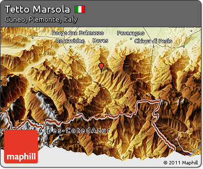 Physical 3D Map of Tetto Marsola