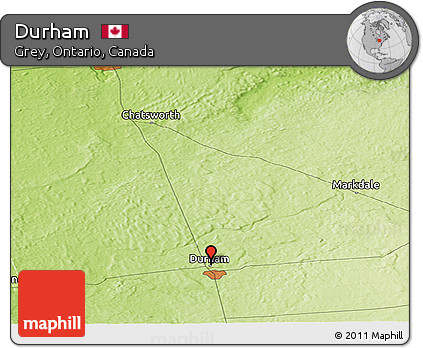 Physical Panoramic Map of Durham