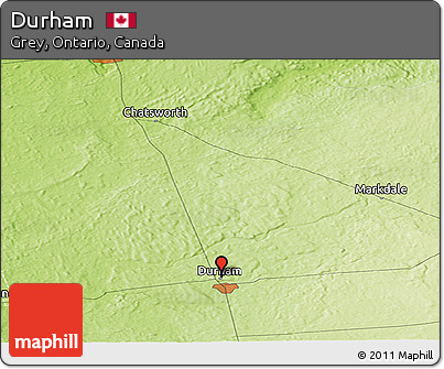 Physical Panoramic Map of Durham
